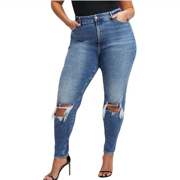 Good American Denim - Good American ~ Good Waist High Rise Distressed Skinny Jeans Size 15